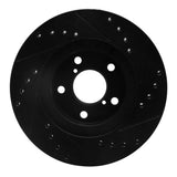 R1 Concepts Front Left Drilled & Slotted Brake Rotor - 1993-2001 Subaru Impreza
