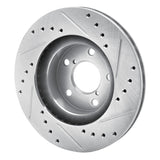 R1 Concepts Front Left Drilled & Slotted Brake Rotor - 1993-2001 Subaru Impreza