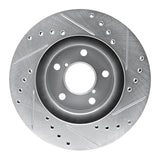 R1 Concepts Front Left Drilled & Slotted Brake Rotor - 1993-2001 Subaru Impreza