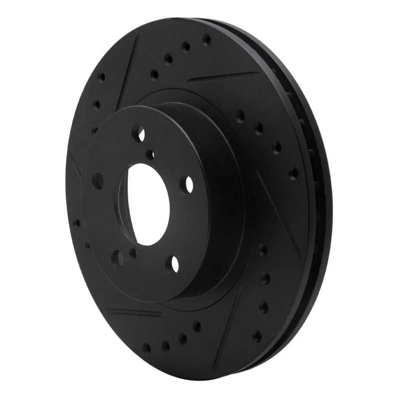 R1 Concepts Front Left Drilled & Slotted Brake Rotor - 1993-2001 Subaru Impreza