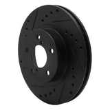 R1 Concepts Front Left Drilled & Slotted Brake Rotor - 1993-2001 Subaru Impreza