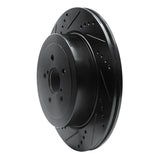 R1 Concepts Rear Left Drilled & Slotted Brake Rotor - 2003-2004 Subaru Impreza