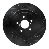 R1 Concepts Rear Right Drilled & Slotted Brake Rotor - 2003-2004 Subaru Impreza