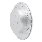 R1 Concepts Rear Right Drilled & Slotted Brake Rotor - 2003-2004 Subaru Impreza