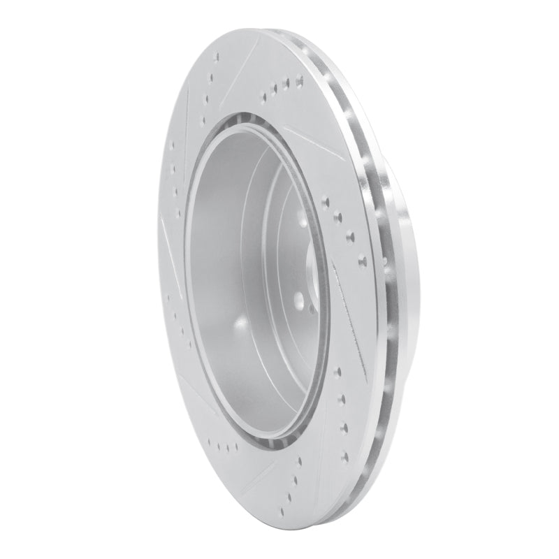 R1 Concepts Rear Right Drilled & Slotted Brake Rotor - 2003-2004 Subaru Impreza