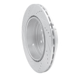 R1 Concepts Rear Right Drilled & Slotted Brake Rotor - 2003-2004 Subaru Impreza