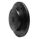 R1 Concepts Rear Right Drilled & Slotted Brake Rotor - 2003-2004 Subaru Impreza