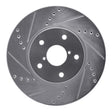 R1 Concepts Front Left Drilled & Slotted Brake Rotor - 2015-2019 Subaru Legacy