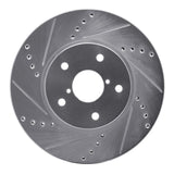 R1 Concepts Front Left Drilled & Slotted Brake Rotor - 2015-2019 Subaru Legacy