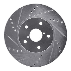 R1 Concepts Front Left Drilled & Slotted Brake Rotor - 2015-2019 Subaru Legacy