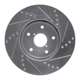 R1 Concepts Front Left Drilled & Slotted Brake Rotor - 2015-2019 Subaru Legacy