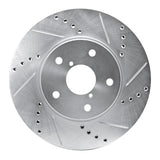 R1 Concepts Front Right Drilled & Slotted Brake Rotor - 2015-2019 Subaru Legacy