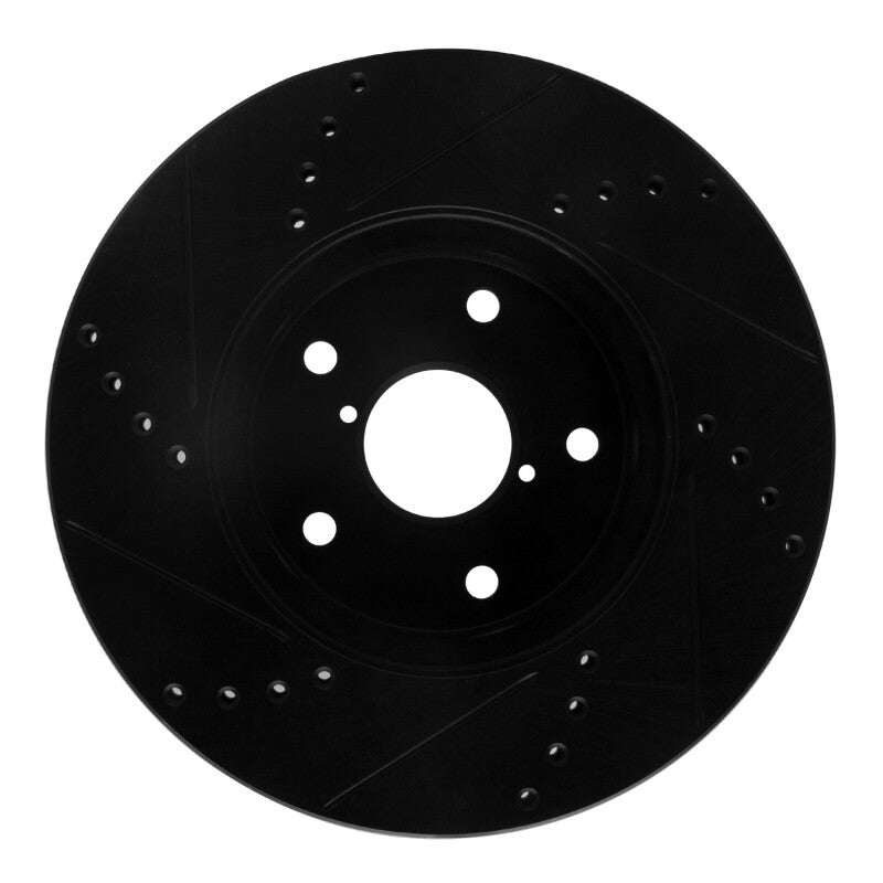 R1 Concepts Front Right Drilled & Slotted Brake Rotor - 2015-2019 Subaru Legacy