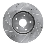 R1 Concepts Front Right Drilled & Slotted Brake Rotor - 2015-2019 Subaru Legacy