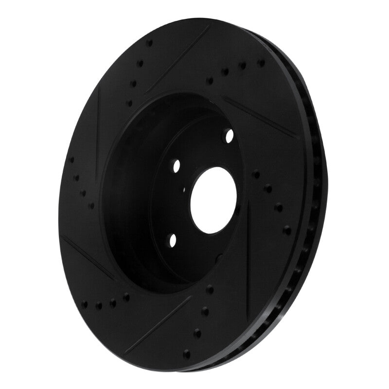R1 Concepts Front Right Drilled & Slotted Brake Rotor - 2015-2019 Subaru Legacy