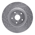 R1 Concepts Front Left Drilled & Slotted Silver Brake Rotor - 2019-2023 Subaru Ascent