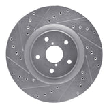 R1 Concepts Front Left Drilled & Slotted Silver Brake Rotor - 2019-2023 Subaru Ascent