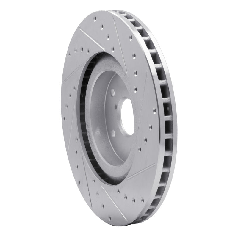 R1 Concepts Front Left Drilled & Slotted Silver Brake Rotor - 2019-2023 Subaru Ascent