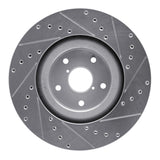 R1 Concepts Front Left Drilled & Slotted Silver Brake Rotor - 2019-2023 Subaru Ascent