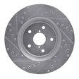 R1 Concepts Front Right Drilled & Slotted Silver Brake Rotor - 2019-2023 Subaru Ascent