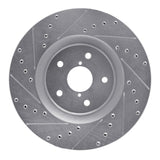 R1 Concepts Front Right Drilled & Slotted Silver Brake Rotor - 2019-2023 Subaru Ascent