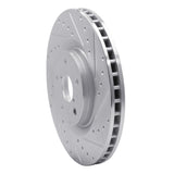 R1 Concepts Front Right Drilled & Slotted Silver Brake Rotor - 2019-2023 Subaru Ascent