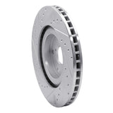 R1 Concepts Front Right Drilled & Slotted Silver Brake Rotor - 2019-2023 Subaru Ascent