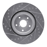 R1 Concepts Front Right Drilled & Slotted Silver Brake Rotor - 2019-2023 Subaru Ascent