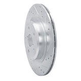 R1 Concepts Rear Right Drilled & Slotted Silver Brake Rotor - 2019-2025 Subaru Ascent