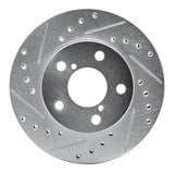 R1 Concepts Front Left Drilled & Slotted Brake Rotor - 1993-1996 Subaru Impreza