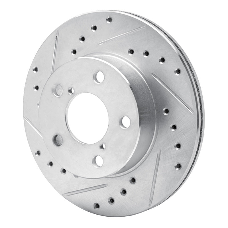 R1 Concepts Front Left Drilled & Slotted Brake Rotor - 1993-1996 Subaru Impreza