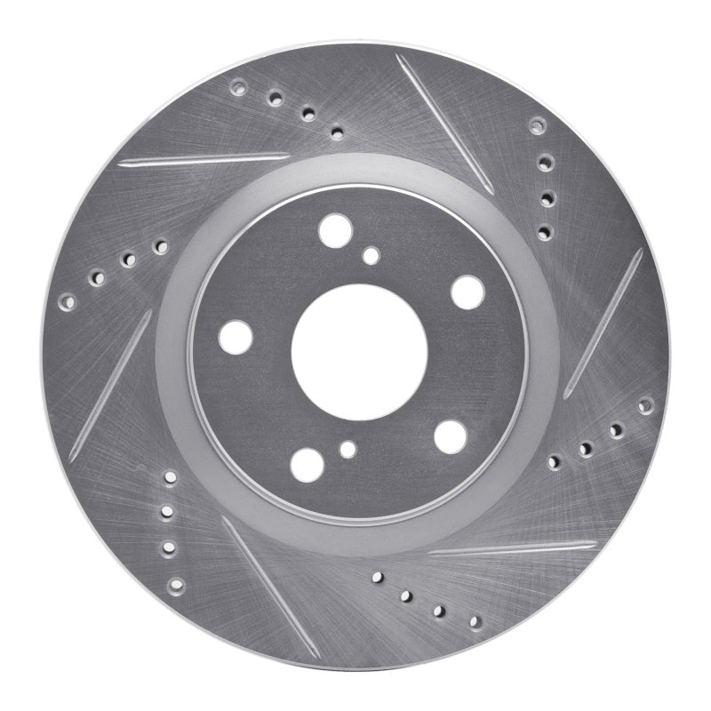 R1 Concepts Front Right Drilled & Slotted Brake Rotor - 1993-1996 Subaru Impreza