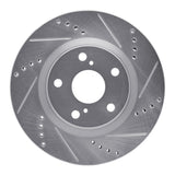 R1 Concepts Front Right Drilled & Slotted Brake Rotor - 1993-1996 Subaru Impreza