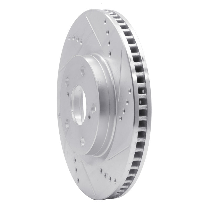 R1 Concepts Front Right Drilled & Slotted Brake Rotor - 1993-1996 Subaru Impreza