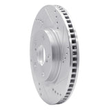 R1 Concepts Front Right Drilled & Slotted Brake Rotor - 1993-1996 Subaru Impreza