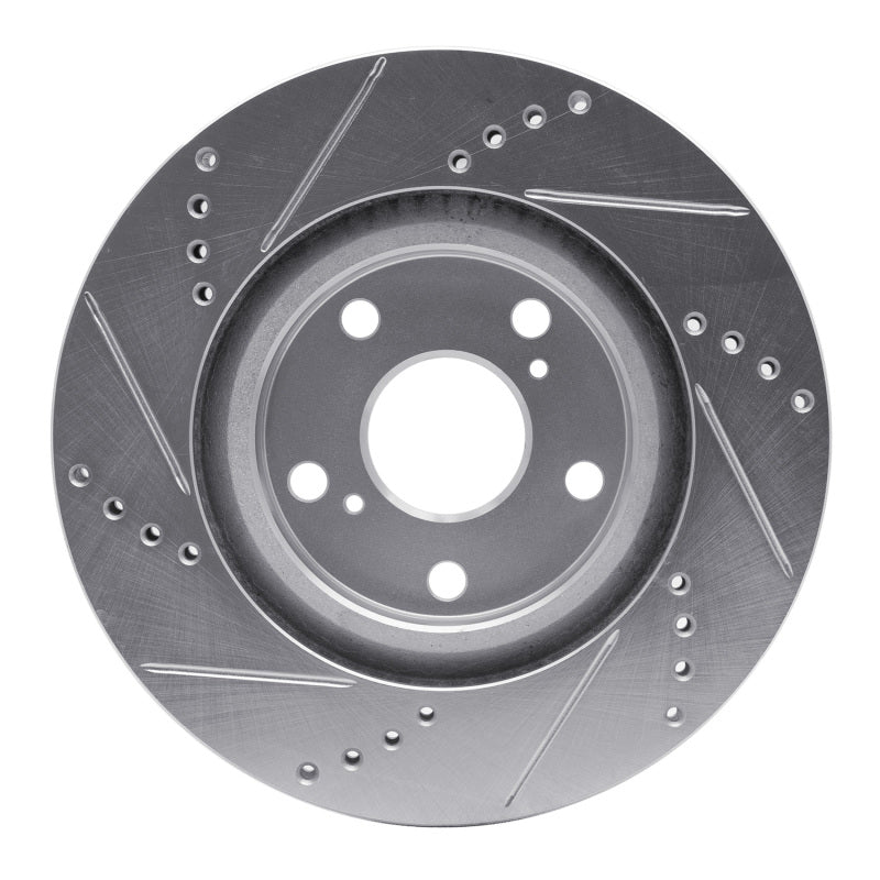 R1 Concepts Front Right Drilled & Slotted Brake Rotor - 1993-1996 Subaru Impreza