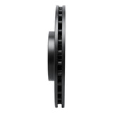 R1 Concepts Front Right Drilled & Slotted Black Brake Rotor - 2003-2025 Subaru Impreza
