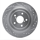 R1 Concepts Rear Right Drilled & Slotted Brake Rotor - 2005-2009 Subaru Impreza