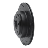 R1 Concepts Rear Right Drilled & Slotted Brake Rotor - 2005-2009 Subaru Impreza