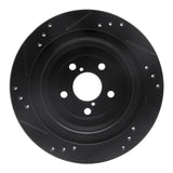 R1 Concepts Rear Right Drilled & Slotted Brake Rotor - 2005-2009 Subaru Impreza