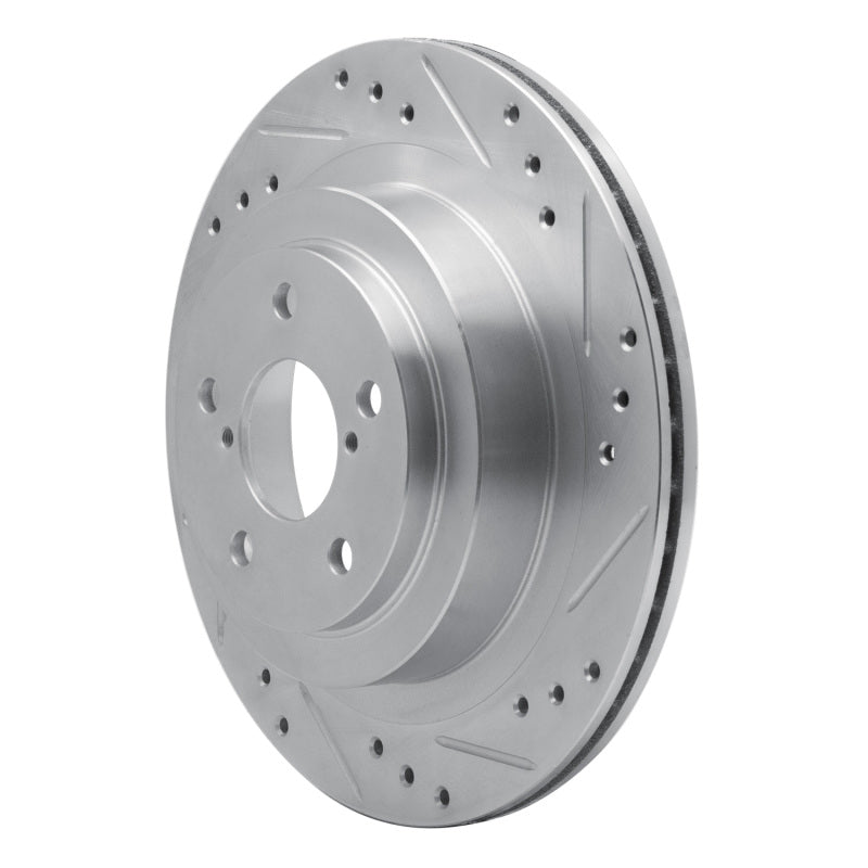R1 Concepts Rear Right Drilled & Slotted Brake Rotor - 2005-2009 Subaru Impreza