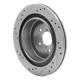 R1 Concepts Rear Right Drilled & Slotted Brake Rotor - 2005-2009 Subaru Impreza