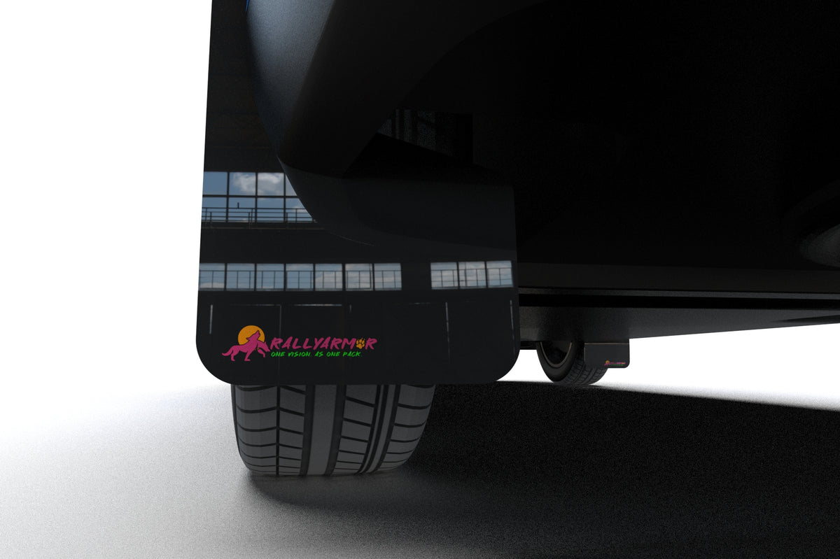 Rally Armor Rally Armor Black UR Mud Flap with BCE Logo - 2011-2014 Subaru WRX Sedan / 2011-2014 STI Sedan