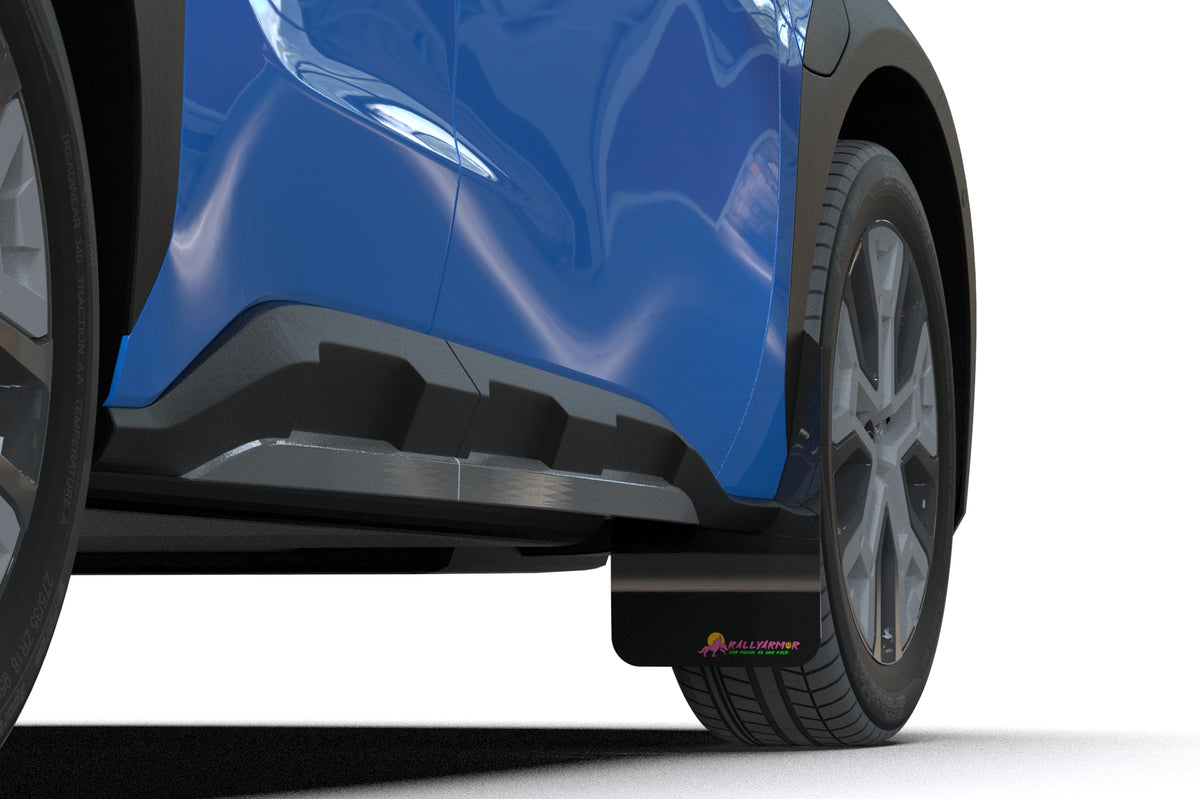 Rally Armor Rally Armor Black UR Mud Flap with BCE Logo - 2011-2014 Subaru WRX Sedan / 2011-2014 STI Sedan