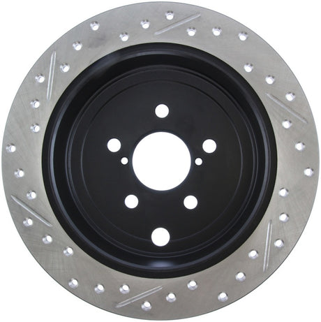 StopTech Coupe Sedan Slotted & Drilled Left Rear Rotor - 2008-2010 Subaru Impreza