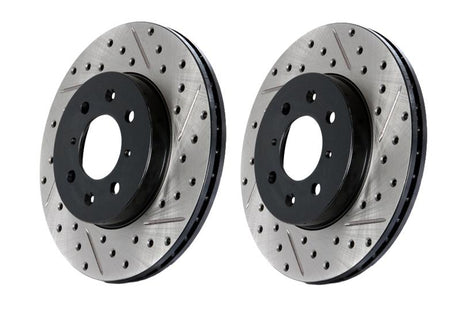 StopTech Coupe Sedan Slotted & Drilled Right Rear Rotor - 2008-2010 Subaru Impreza
