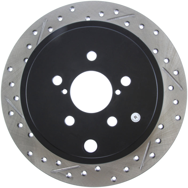 StopTech Coupe Sedan Slotted & Drilled Right Rear Rotor - 2008-2010 Subaru Impreza