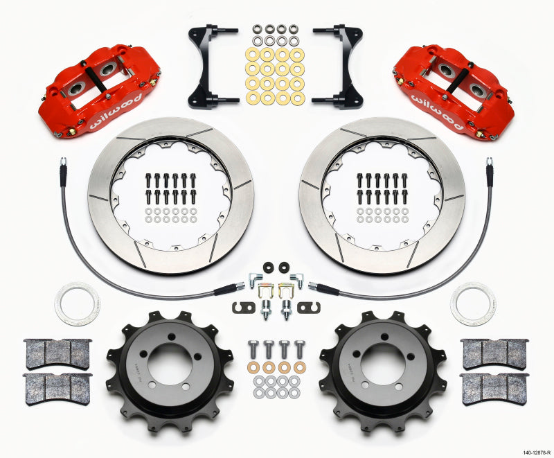 Wilwood Narrow Superlite 4R Rear Kit 12.88in Red - 1999-2007 Subaru Impreza