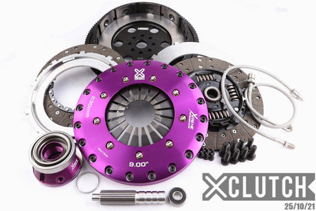 XClutch Stage 4 - Twin Disc Sprung Organic Clutch Kit w/ Hydraulic Release Bearing - 2015-2021 Subaru STI